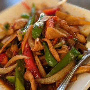 Spicy basil with pork (3 out of 5)