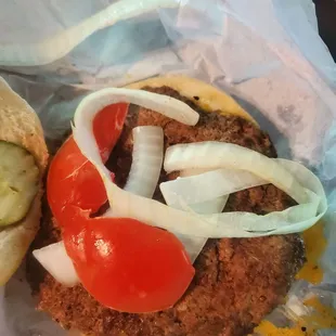 The tomato butt and onion rinds