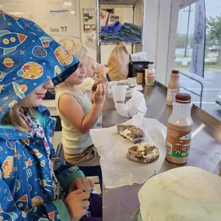 3 Bar stools available for dining
