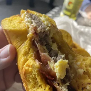 Sausage, Bacon, Egg, and Cheese