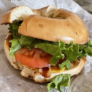 BLT on a plain bagel.