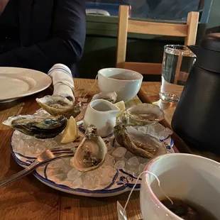 Raw oysters on half shell
