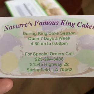 Told to take a pic as this is the best place for king cakes!