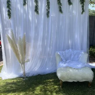 Backdrop for bridal shower