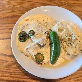 Jalapeño chicken &amp; mashed potatoes