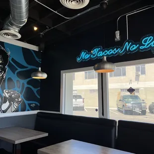the interior of the restaurant