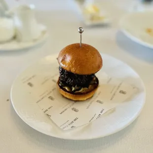 Wagyu burger.. 2/5 the meat was dry and overly cooked!