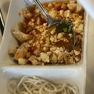Tofu lettuce wrap