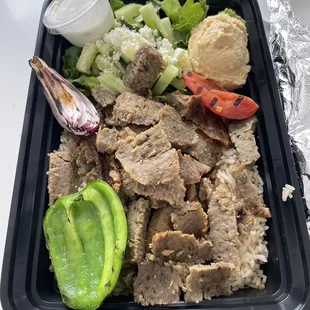 Seasoned Beef Gyro Plate