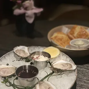 Oysters and house biscuits