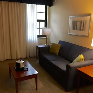 Pull out sofa bed in living room