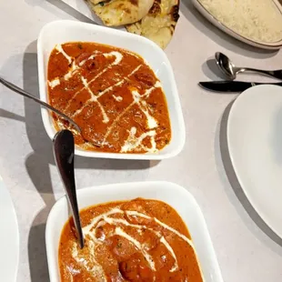 25. Chicken Tikka (bottom) and 35. Butter Chicken (top);  In my opinion, the chicken Tikka was superior