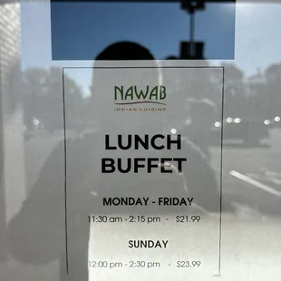Buffet ad.