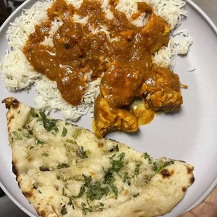 Garlic Naan Punjabi Curry