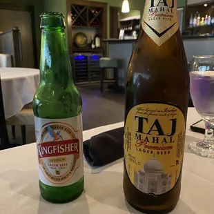 King Fisher and Taj Mahal beers