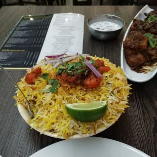 Shrimp fry biryani