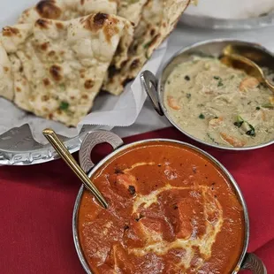 a plate of indian food