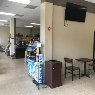 the inside of a restaurant