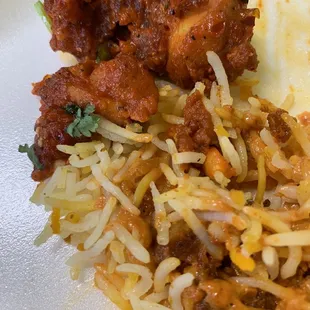 Briyani rice and 555 chicken