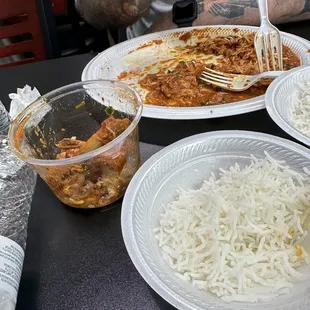 My husband's chicken &amp; rice. I don't recall what the name of it was!