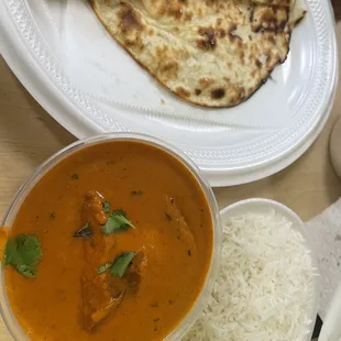 Butter chicken and butter naan