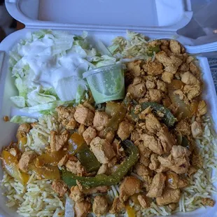 Chicken suqaar with rice