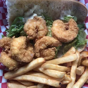 a sandwich and fries