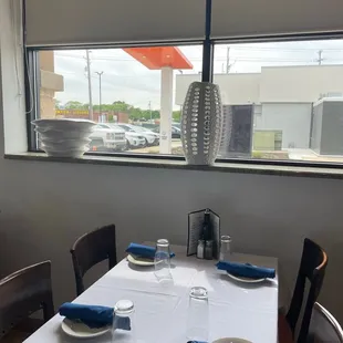 a table with place settings