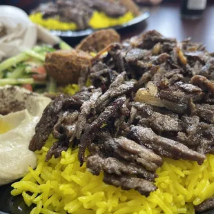 Beef Shawarma Plate with Rice