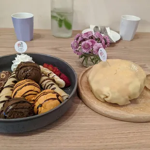 Na Ya Ferrero Crepe &amp; Mango Sticky Rice Crepe