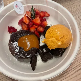 Thai Tea chocolate lava cake