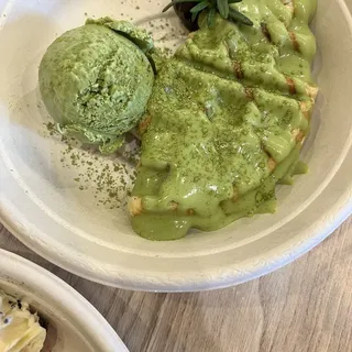 Matcha Red Bean Croffle