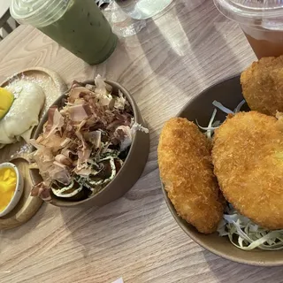 Tako-Yaki and Cabbage Savory Crepe