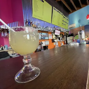 Margarita at the bar