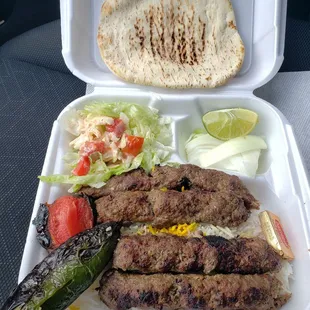 Entree #3 Koobideh Kabob $13. Dec 2020