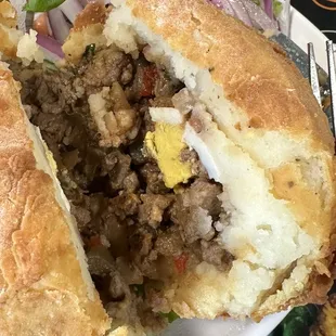 Papa Rellena - what's inside