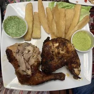 Pollo a La Brasa with Yucca Fries