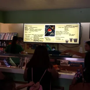 The wall menu.......