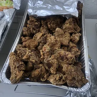 Crispy fried chicken - the skin was so crisp.