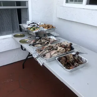 Tray set up