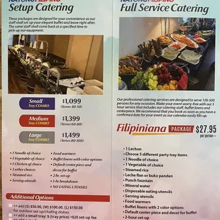 Current menu and pricing 02/25/23