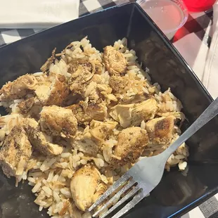 Half order of Chicken on Rice