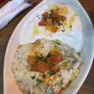 tzaziki and baba ganoush