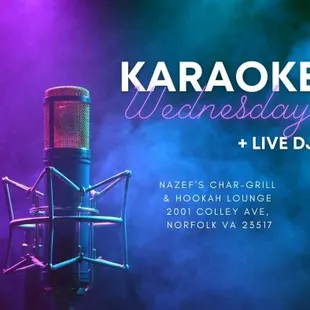 Karaoke every Wednesday in Grant Norfolk VA, from 7pm-12am.