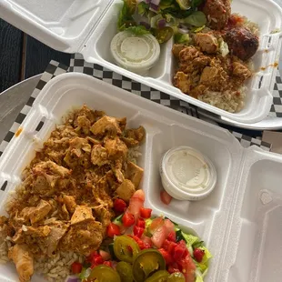 Mediterranean Chicken Bowl and Mixed Bowl