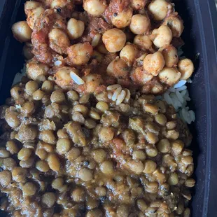 Half Chickpea/lentil bowl