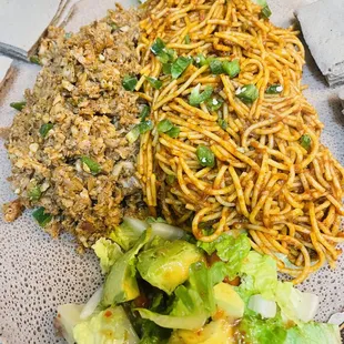 Spaghetti and fish dulet