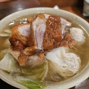 Roast duck with wonton noodles