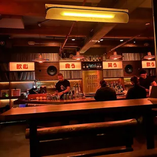 interior, sushi and sashimi