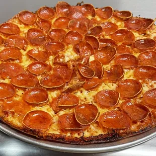 a pepperoni pizza